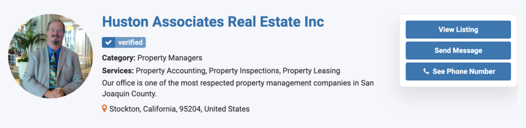 Results in our real estate directory for the property management company Huston Associates Real Estate Inc