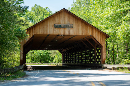 A covered bridge in Conyers, GA 